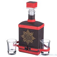 Набор для водки 3 предмета (графин 500 мл + 2 стопки по 30 мл) &quot;Служу Отечеству&quot; / 234831