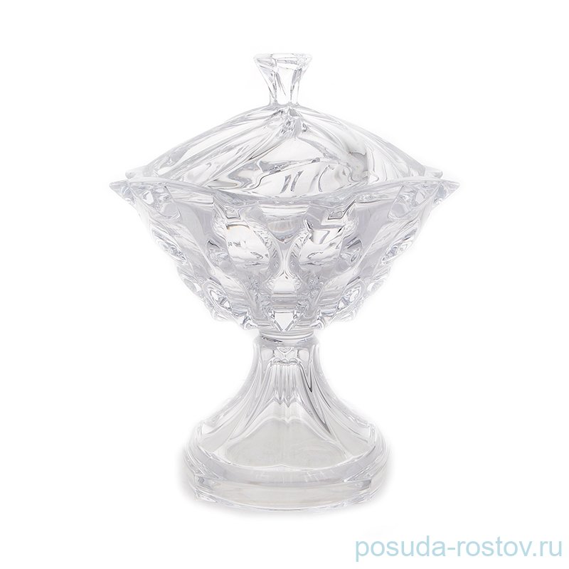 Фруктовница 25 см н/н с крышкой "Самба /Без декора"  / 137065
