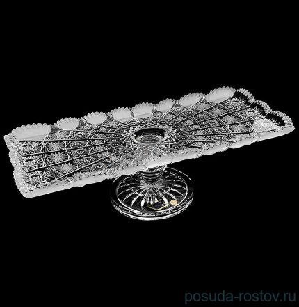 Поднос 40 см прямоугольный н/н &quot;Хрусталь резной&quot; / 098990