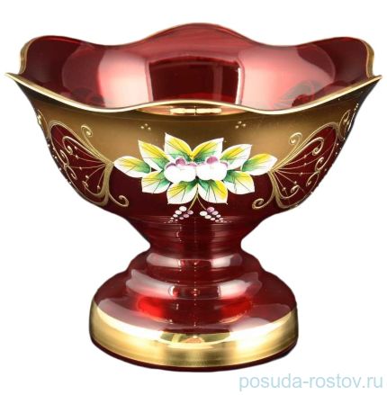 Конфетница 20 см н/н красная &quot;Лепка волна&quot; 2 / 100755