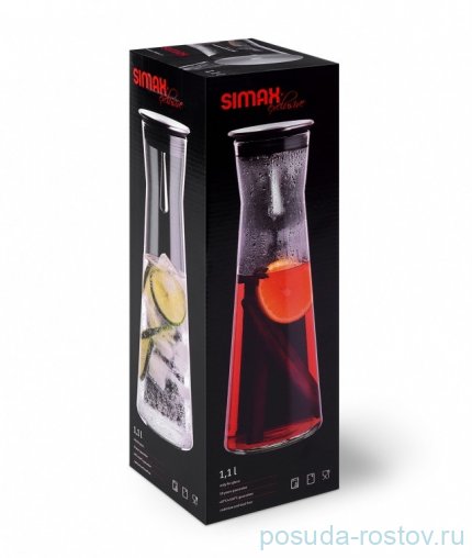 Графин для воды 1,1 л с метал. крышкой &quot;Simax /Без декора&quot; / 200879