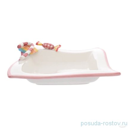 Блюдо 23 см квадратное &quot;christmas world /sweet candies&quot; / 270956