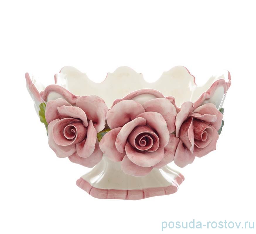 Блюдо 30 х 32 см круглое н/н "Розы" / 275740