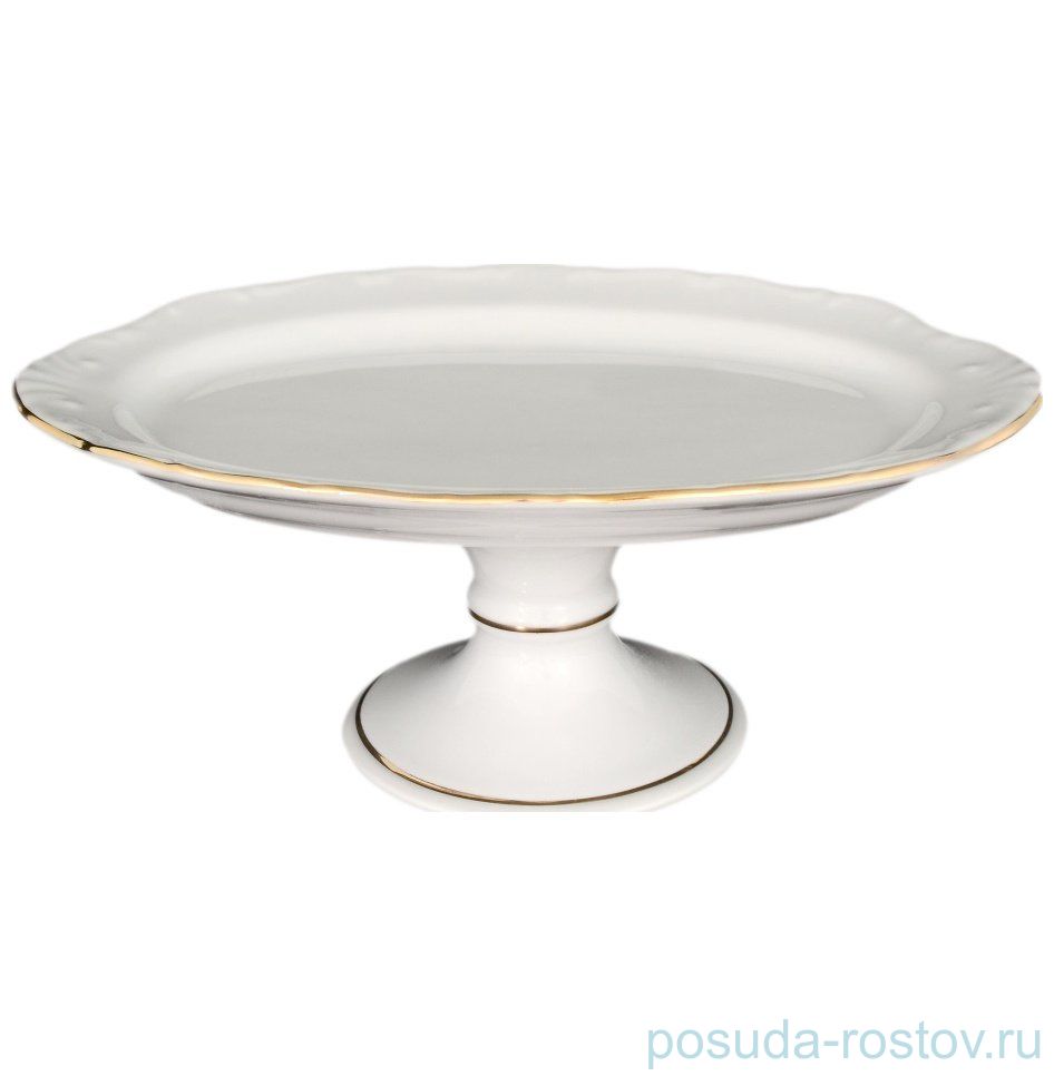 Блюдо 25 см овальное н/н "Корона /Отводка золото" / 088784