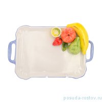 Поднос 36 х 26 см прямоугольный с ручками &quot;Фрукты&quot; / 247853