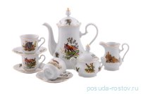 Кофейный сервиз на 6 персон 15 предметов мокко &quot;Мэри-Энн /Охота&quot; / 157907