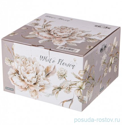 Чайная пара 500 мл 1 шт серая &quot;White flower&quot; / 236281