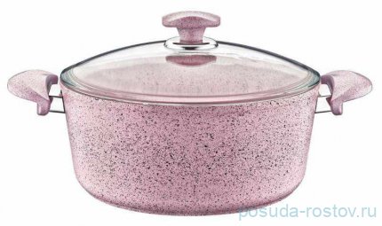 Кастрюля 6,9 л (28 х 13 см) антипригарное покрытие серая &quot;GRANITE SINGLES&quot; / 295719