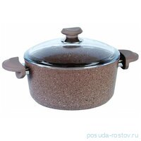 Кастрюля 6,9 л (28 х 13 см) антипригарное покрытие серая &quot;GRANITE SINGLES&quot; / 295719