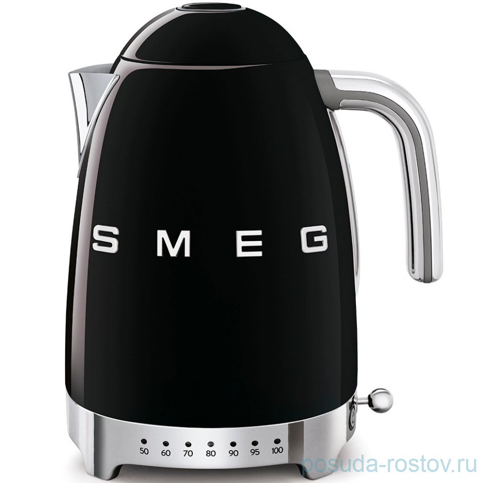 Чайник электрический 1,7 л с регулируемой температурой 2400Вт чёрный "Smeg" / 299073