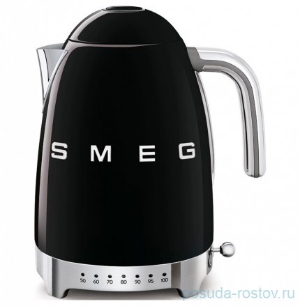Чайник электрический 1,7 л с регулируемой температурой 2400Вт чёрный &quot;Smeg&quot; / 299073