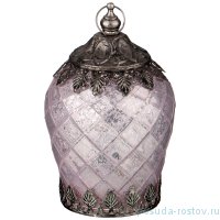 Светильник 10 х 14,5 см с металлическим декором led-подсветка розовый / 209341