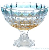 Ваза для фруктов 28 см н/н &quot;Диаманд /янтарно-зеленая&quot; R-G / 124685