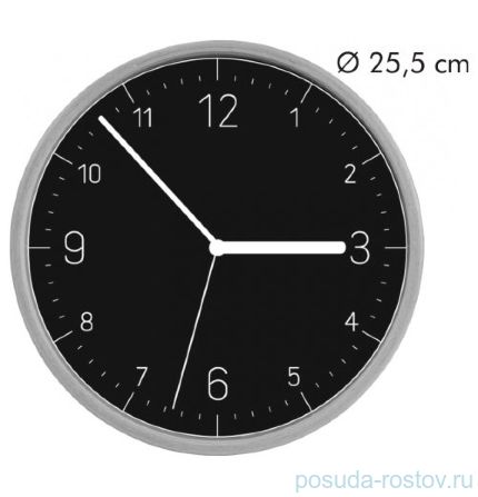 Часы 25,5 см настенные дерево черный циферблат &quot;FANCY HOME&quot; / 156893