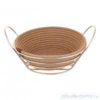 Хлебница с ручками круглая платина с золотой YLC Home / 345518