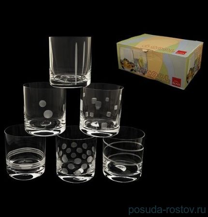 Стаканы для виски 280 мл 6 шт &quot;Разная шлифовка&quot; / 049228