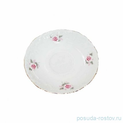 Блюдце 12,5 см 1 шт &quot;Рококо /577 /Серая роза /золото&quot; / 346086