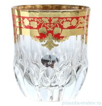 Стаканы для виски 350 мл 6 шт &quot;Наталия /Золотой узор /Красная&quot; / 137594