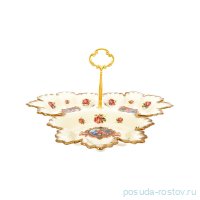 Менажница 30 см 3-х секционная &quot;Розы&quot; / 258136