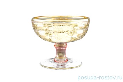 Конфетница н/н малая &quot;Timon /Роберто Луиза /с золотом&quot; розовая ножка  / 148506