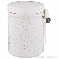 Банка для сыпучих продуктов 13 х 17,5 см с ложкой 1,35 л серая &quot;riviera&quot; / 323217