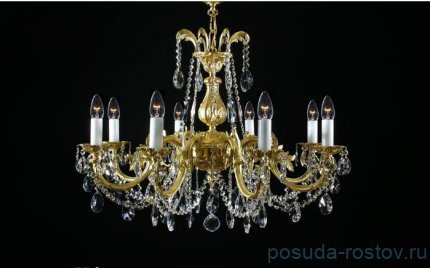 Люстра 8 рожковая с хрустальными чашами &quot;Роял&quot; PL / 049319