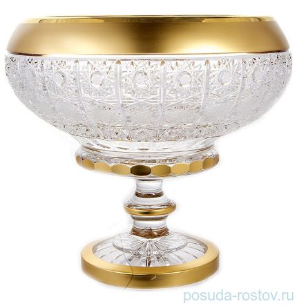Ваза для фруктов 26 см н/н &quot;Cнежинка с золотом 2&quot; / 156478