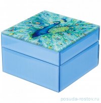 Шкатулка 12,5 х 12,5 х 8 см &quot;Арт коллекция /Павлин&quot; / 329561