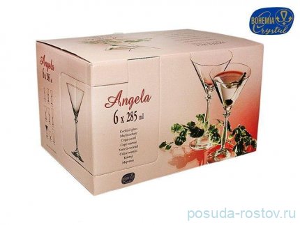 Бокалы для мартини 285 мл 6 шт &quot;Анжела /Оптика /Без декора&quot; / 029641