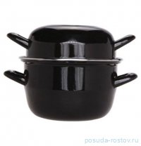 Кастрюля для мидий 12 х 13,5 см черная 900 мл &quot;Seafood&quot; / 369631