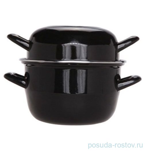 Кастрюля для мидий 12 х 13,5 см черная 900 мл "Seafood" / 369631