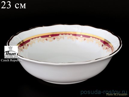 Салатник 23 см &quot;Мария-Луиза /Лилии на красном&quot; / 071362