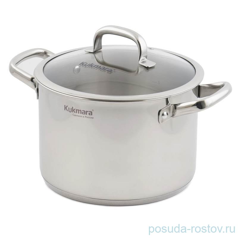 Кастрюля 24 х 16,5 см со стеклянной крышкой 7л "Leon" / 332750