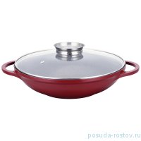 Казан 32 х 9 см с крышкой индукция 4,7 л красный &quot;Agness&quot; / 196135