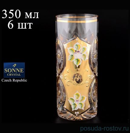 Стаканы для воды 350 мл 6 шт &quot;Хрусталь с золотом&quot; / 059920
