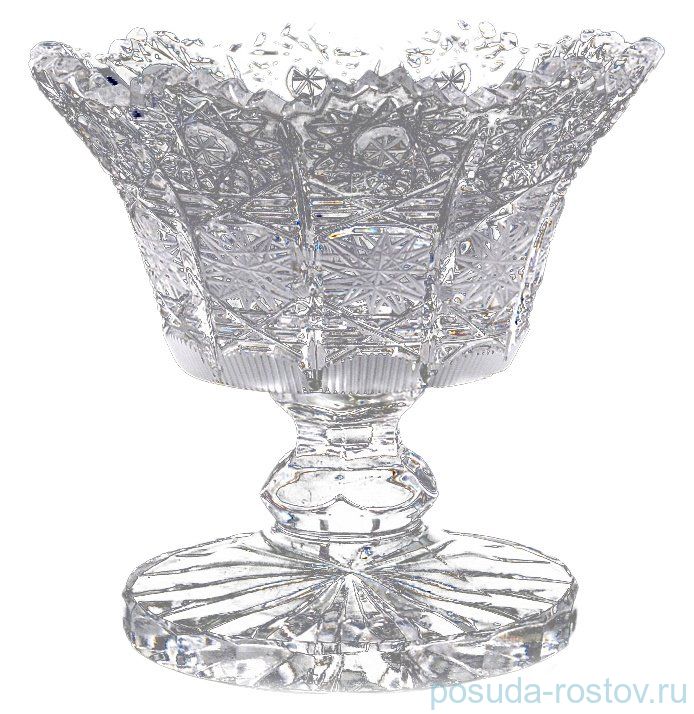 Вазочка 9 см н/н "Glasspo /Хрусталь резной" / 017767