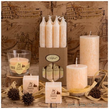 Свеча ароматическая стеариновая в стакане  indian silk диаметр 7,5 см высота 7,5 / 211053