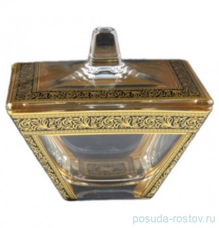 Конфетница 11 х 11 см с крышкой &quot;Torcello Lilit /Golden Black&quot; / 294582