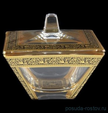Конфетница 11 х 11 см с крышкой &quot;Torcello Lilit /Golden Black&quot; / 294582