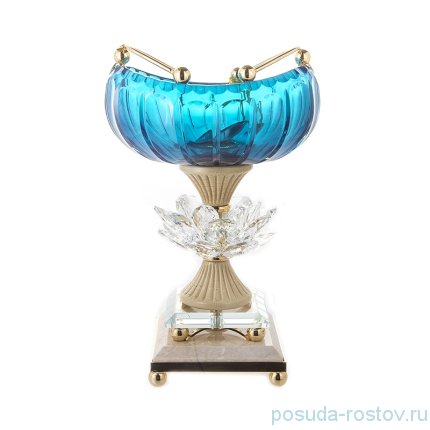 Ваза для фруктов 20,5 см н/н &quot;Розаперла /Ивонн /Голубая&quot; / 280084