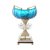 Ваза для фруктов 20,5 см н/н &quot;Розаперла /Ивонн /Голубая&quot; / 280084