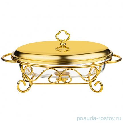 Мармит 2,4 л овальный gold Agness / 336636