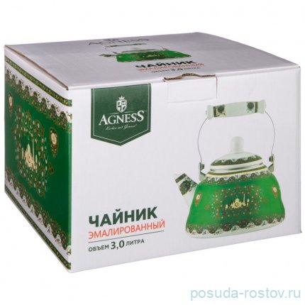 Чайник 3 л эмалированный &quot;Agness /Сура&quot; / 196177