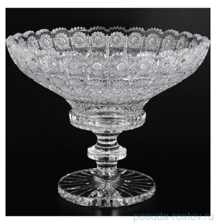 Ваза для фруктов 35 см н/н &quot;Glasspo /Хрусталь резной&quot; / 006683
