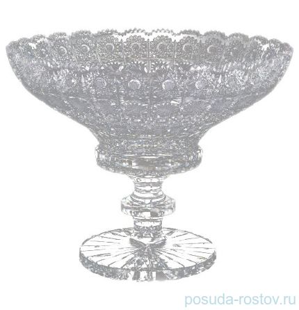 Ваза для фруктов 35 см н/н &quot;Glasspo /Хрусталь резной&quot; / 006683
