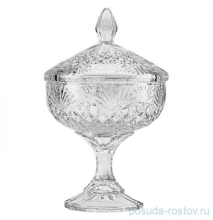 Ваза для конфет 15 см с крышкой н/н &quot;Вега /Без декора&quot; / 036852