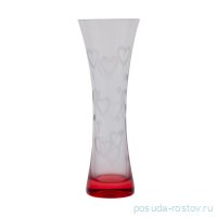 Ваза для цветов 19,5 см &quot;Love /Q8182 /красное дно&quot; / 171452
