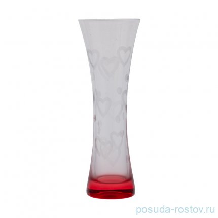 Ваза для цветов 19,5 см &quot;Love /Q8182 /красное дно&quot; / 171452
