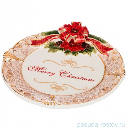 Блюдо 23 х 4,5 см круглое &quot;сhristmas&quot; / 194699