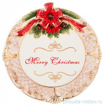 Блюдо 23 х 4,5 см круглое &quot;сhristmas&quot; / 194699
